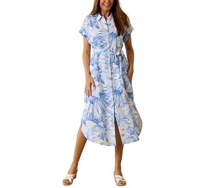 Tommy Bahama Palma Paradise Linen Shirt Dress