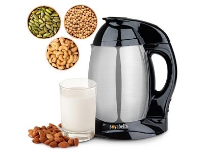 Tribest Soyabella Automatic Soy Milk Maker, Black & Stainless Steel
