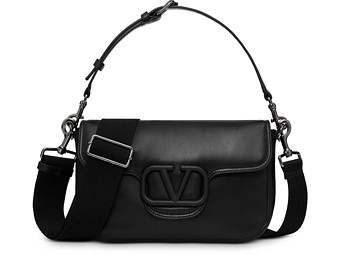 Valentino Garavani All Time Noir Leather Shoulder Bag