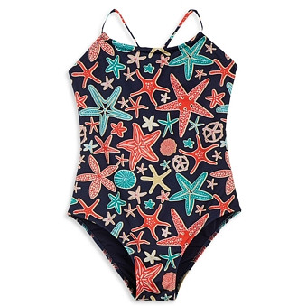 Vilebrequin Girls' Gazette Starfish One Piece Swimsuit - Little Kid, Big Kid