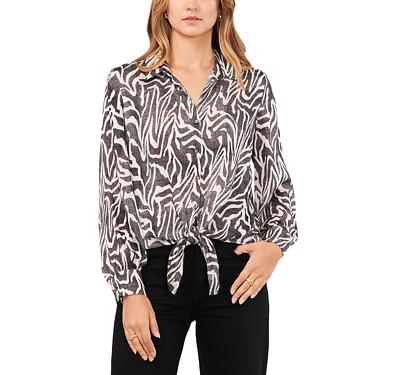 Vince Camuto Collared Tie Front Blouse