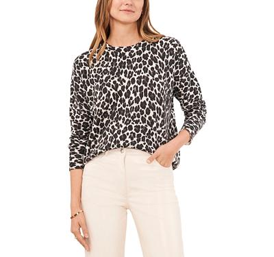 Vince Camuto Elegant Leopard Print Sweater
