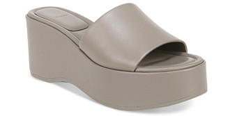 Vince Women's Polina Leather Platform Slide Sandals
