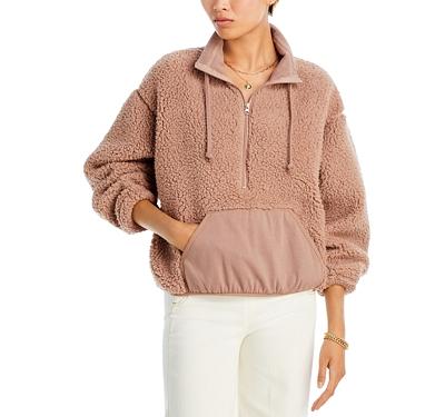 Vintage Havana Fuzzy Fleece Half Zip Sweatshirt