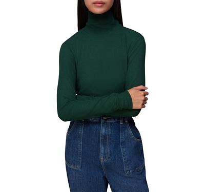 Whistles Essential Ribbed Turtleneck Top