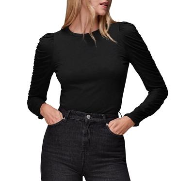 Whistles Ruched Sleeve Top
