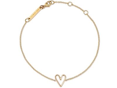 Zoe Chicco 14K Yellow Gold Classic Open Heart Chain Bracelet