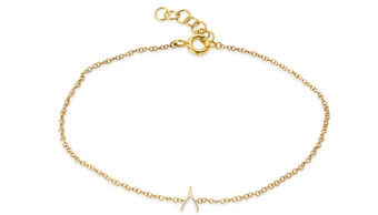 Zoe Lev 14K Yellow Gold Tiny Wishbone Chain Link Bracelet