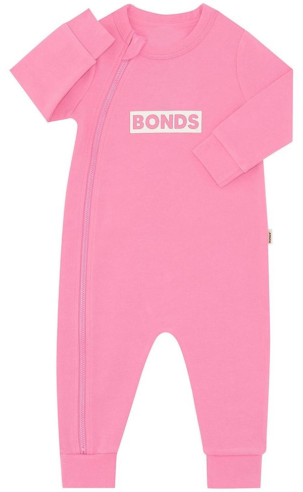 Bonds Baby Tech Sweats Zip Wondersuit in Blind Blossom Size: