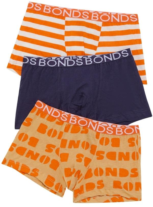 Bonds Boys Trunk 3 Pack Size: