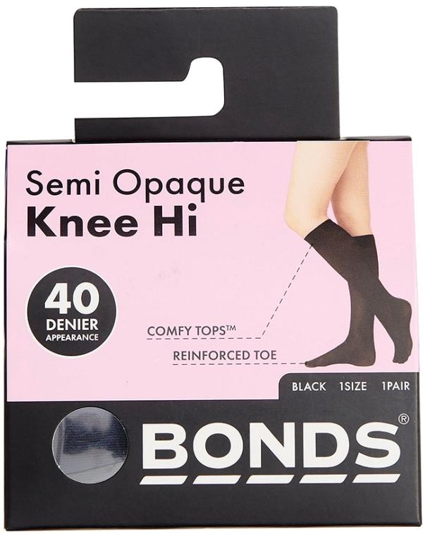 Bonds Comfy Tops Semi Opaque Knee High in Black