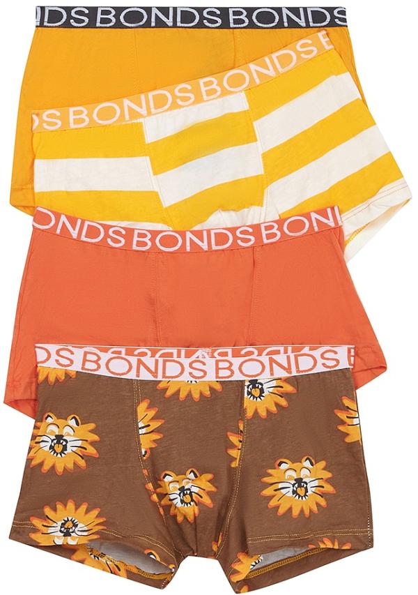 Bonds Cotton Boys Trunk 4 Pack Size: