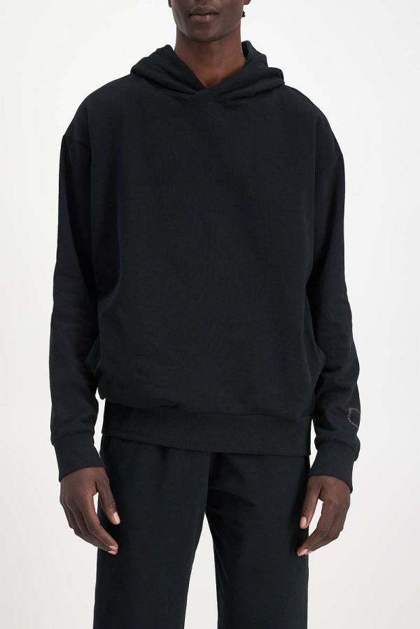 Bonds Cotton Move Pullover Hoodie in Black Size: