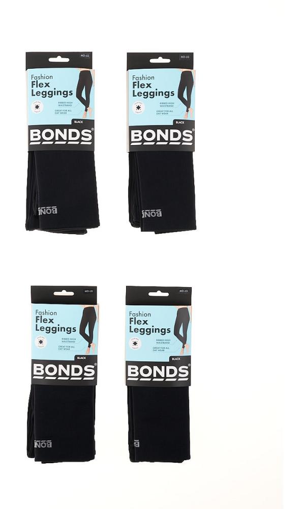 Bonds Flex 150 Legging 4 Pack in Black Size: