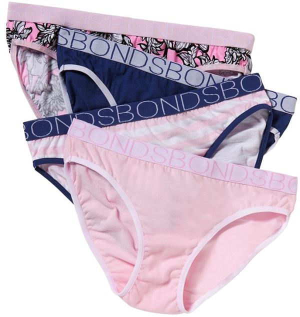 Bonds Girls Bikini 4 Pack in Bloom Kaboom Size: