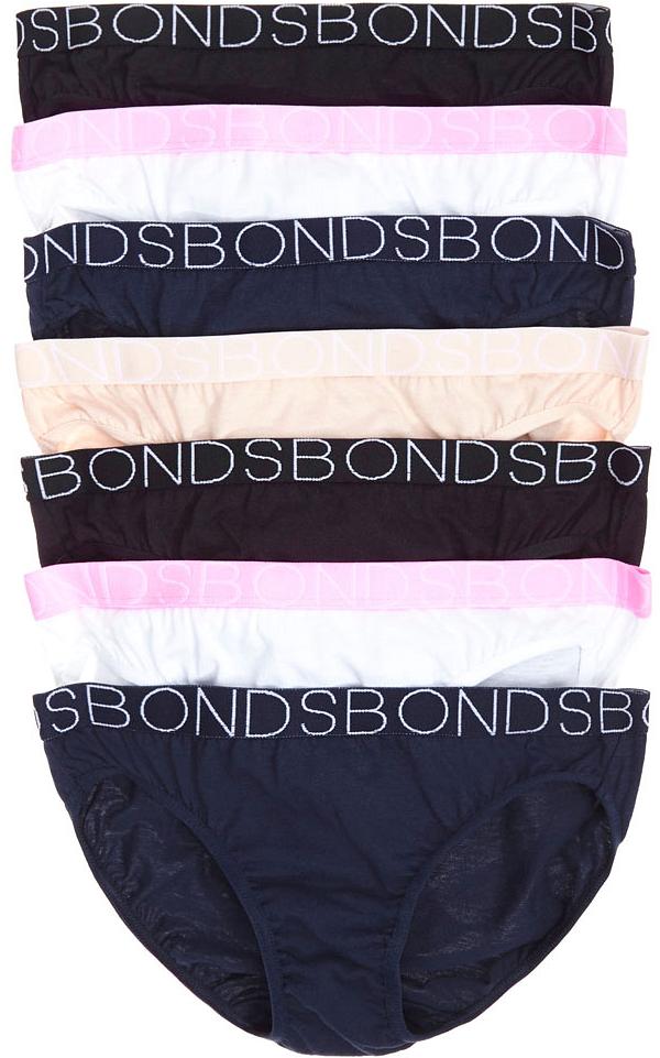 Bonds Girls Bikini 7 Pack in Tender Pink/Macadamia Size: