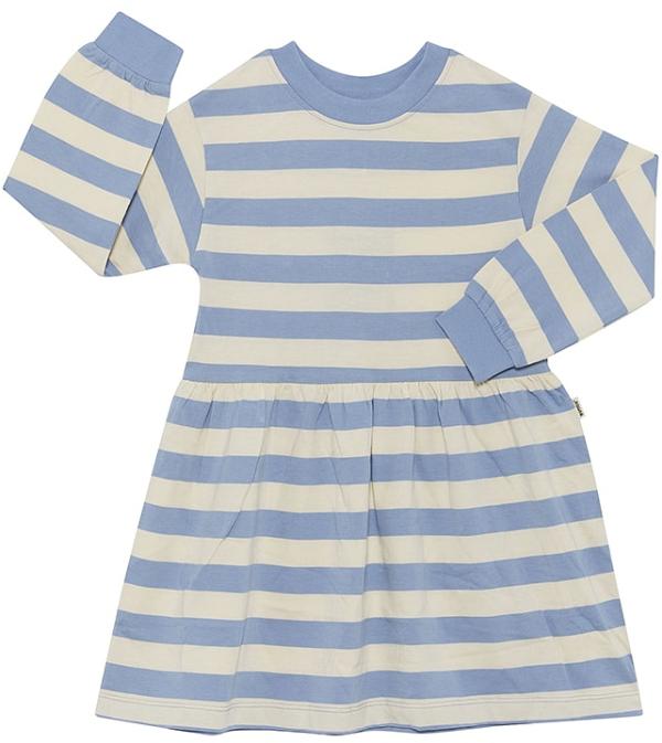 Bonds Girls Cotton Long Sleeve Tee Dress in Stripe 7U7 Size: