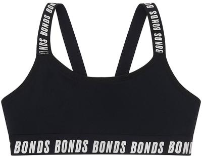 Bonds Girls Performance Pullover Crop in Black Size: