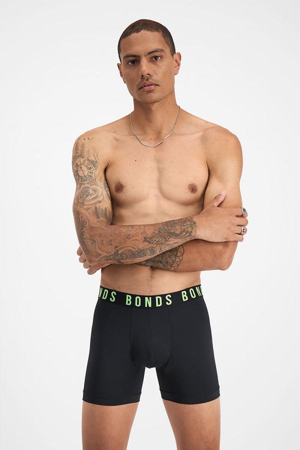 Bonds Icons Quick Dry Trunk in Neo Lime Size: