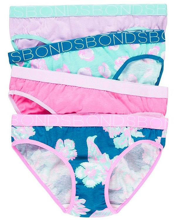 Bonds Kids Bikini 4 Pack in Aloha Vibes Calypso Green Size: