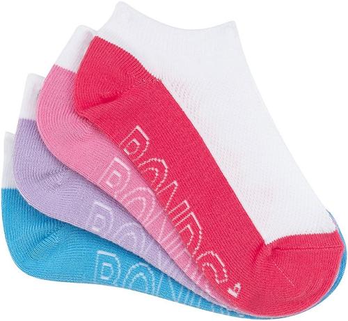 Bonds Kids Cotton Lightweight Low Cut 4 Pack in White Pink Size: