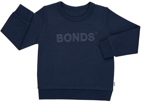 Bonds Kids Cotton Tech Sweats Pullover in Almost Midnight Size: