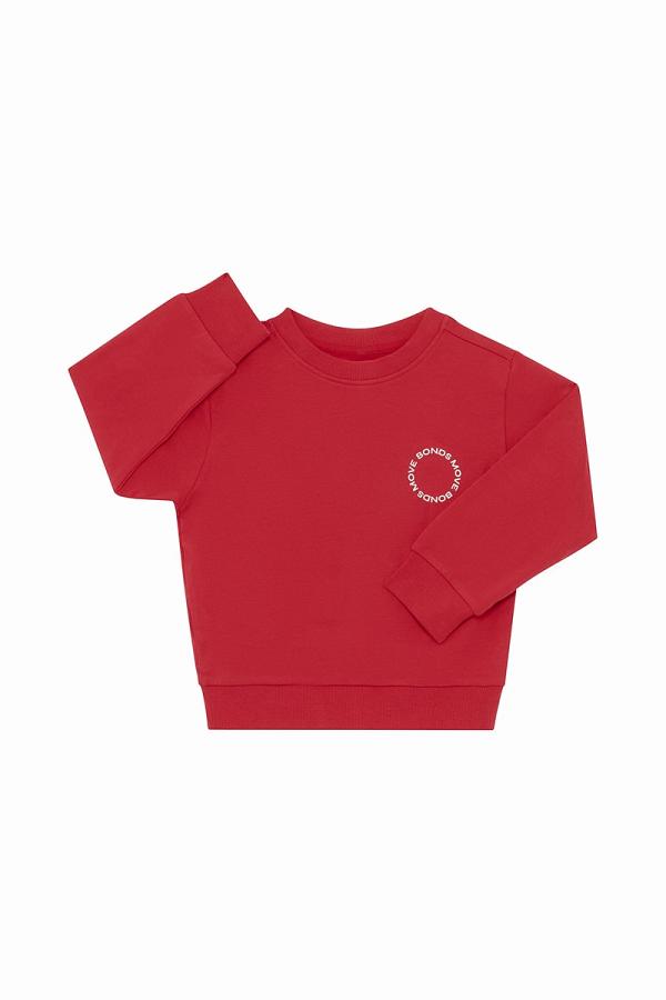 Bonds Kids Move Fleece Pullover in Parisian Red Size: