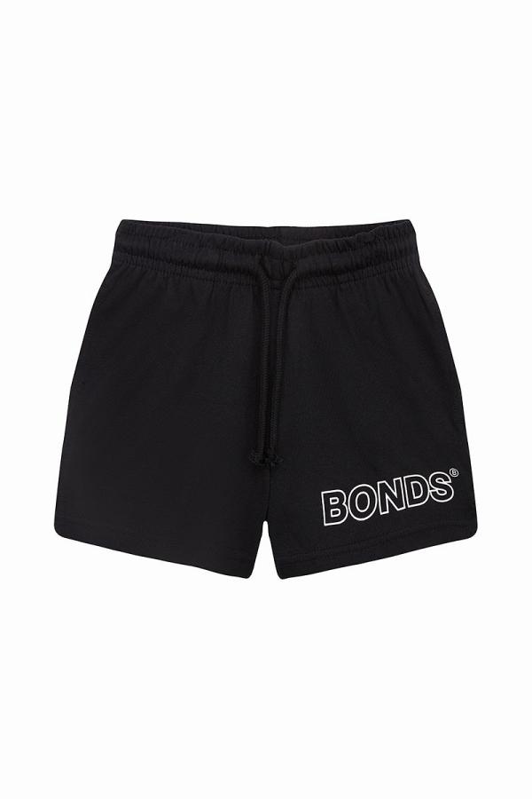 Bonds Kids Pull On Relaxed Short in Black Size: