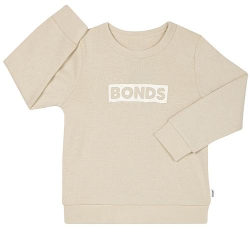 Bonds Kids Tech Sweats Pullover in Sesame Seed Size: