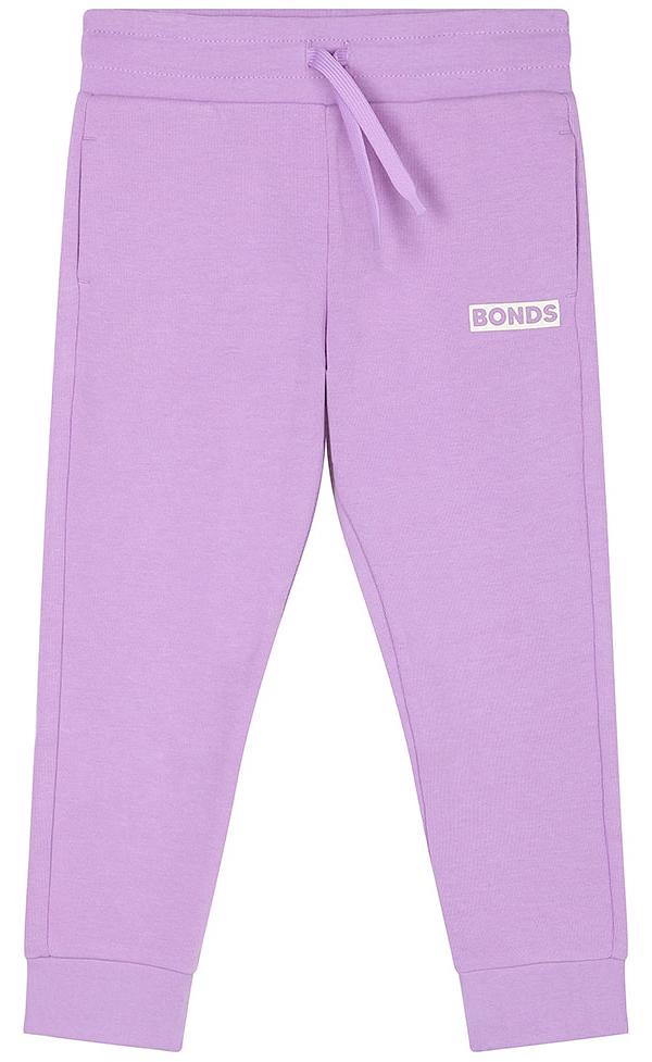 Bonds Kids Tech Sweats Trackie in Cotton Purple Pansy Size: