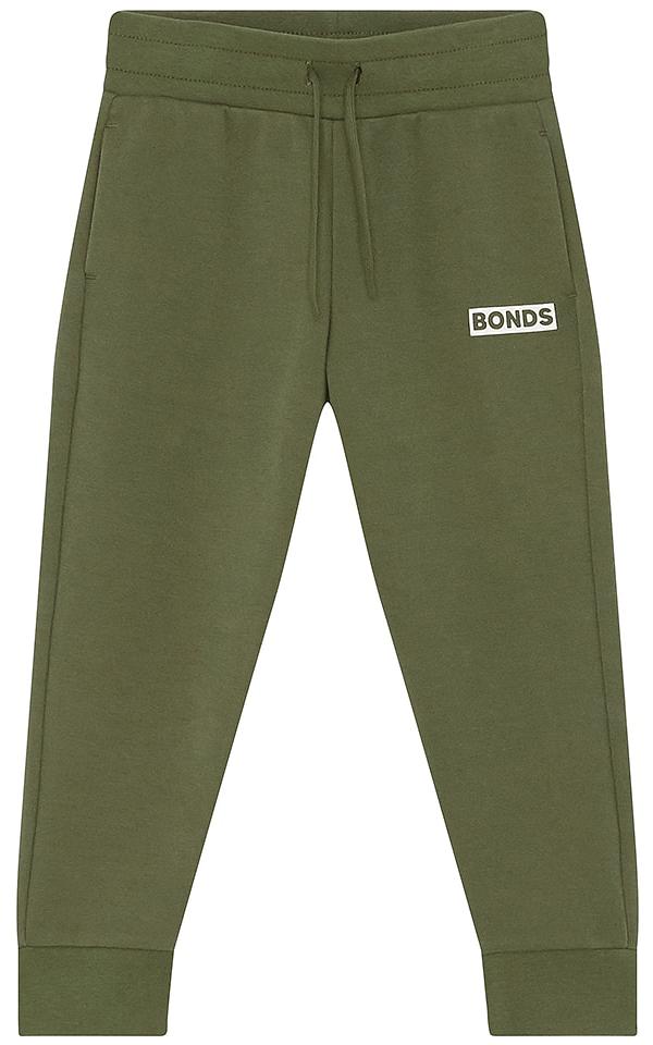 Bonds Kids Tech Sweats Trackie in Hiker Green Size: 2, Cotton