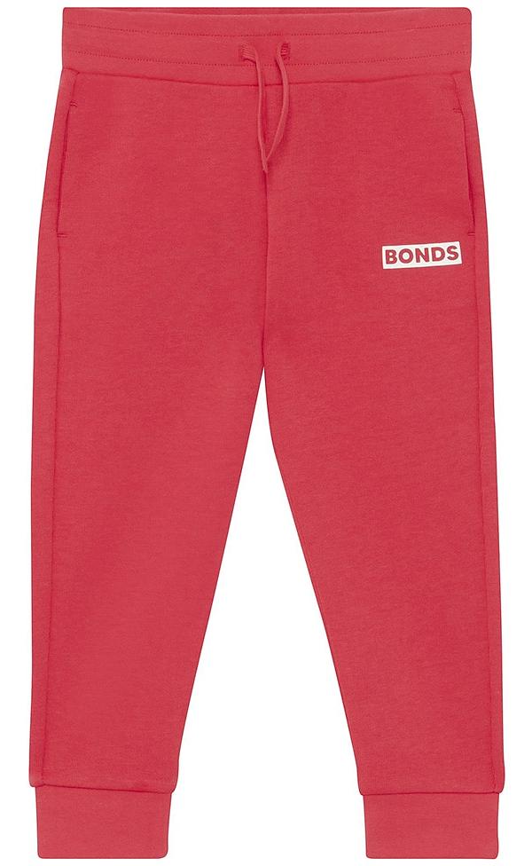 Bonds Kids Tech Sweats Trackie in Strong Blush Size: 6, Cotton