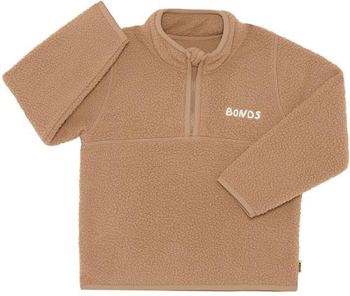 Bonds Kids Teddy Fleece Half Zip Pullover in Almond Latte Size: