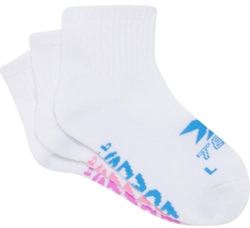 Bonds Kids X-Temp Quarter Crew Socks 3 Pack in White Pop Size: