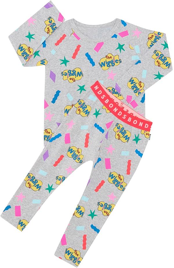 Bonds Kids x The Wiggles Long Sleeve Sleep Set in Wiggly Shapes Size: