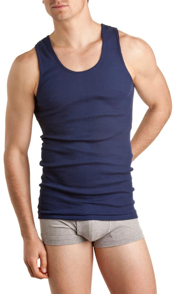 Bonds Men's Chesty 2 Pack Cotton Top in Dark Blue Size: