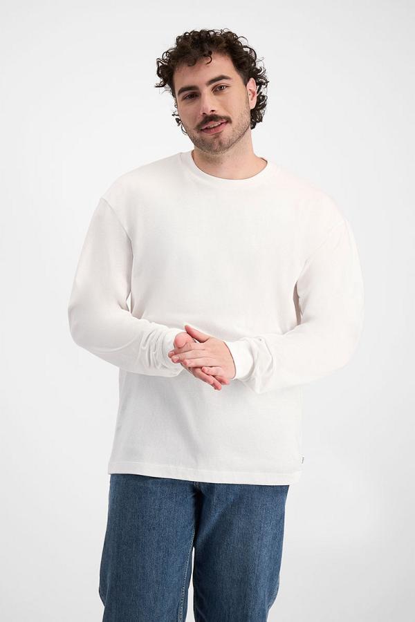 Bonds Men's Cotton Icons Long Sleeve Top in Nu White Size: