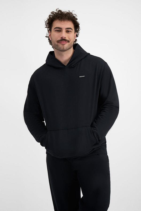 Bonds Men's Cotton Move Hoodie in Nu Black Size: XL, Aussie Cotton