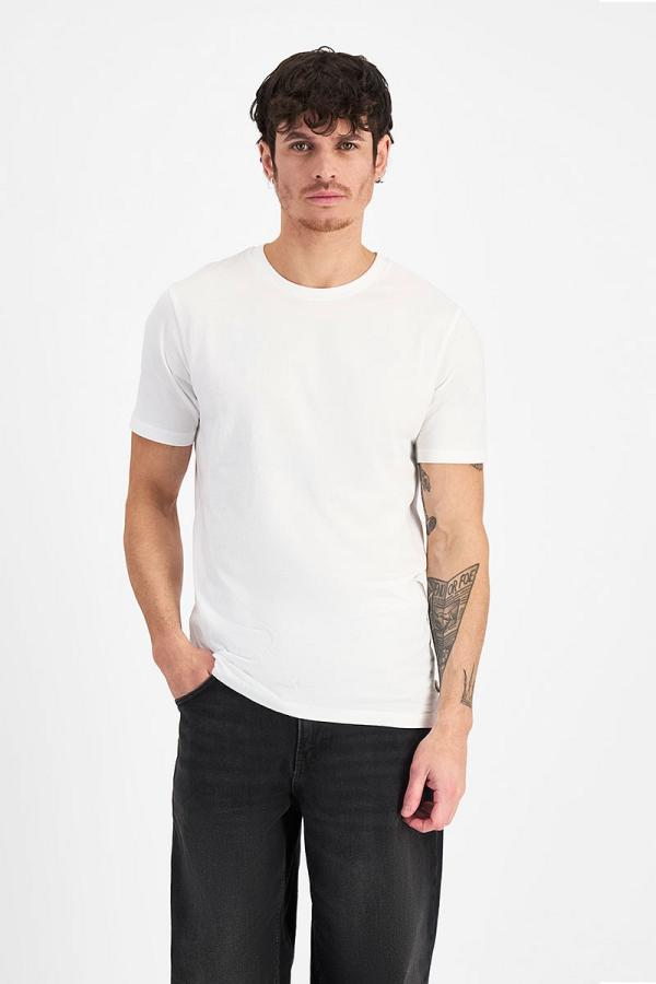 Bonds Men's Cotton Slim Longline Midweight Crew Tee in Nu White Size: