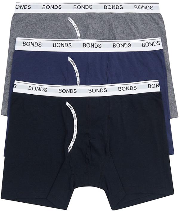 Bonds Men's Guyfront Mid Trunk 3 Pack Size: 4XL, Aussie Cotton, Moisture-Wicking