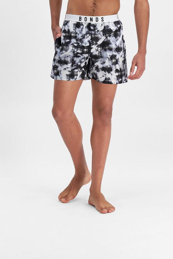 Bonds Men's Livin' Woven Boxer in Acid Check Size: