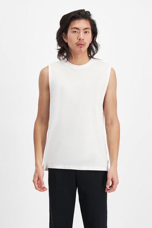 Bonds Men's Originals Cotton Lightweight Muscle Tank Top in Nu White Size: XL, Aussie Cotton