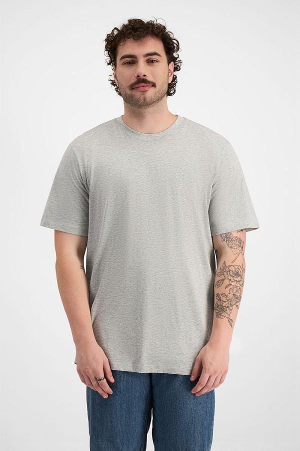 Bonds Men's Originals Mid Weight Crew Tee in Original Grey Marle Size: Large, Aussie Cotton