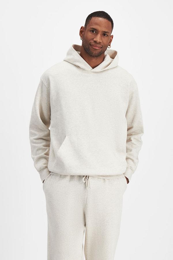 Bonds Men's Sweats Cotton Fleece Hoodie in Polar Marle Size: