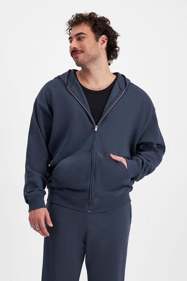 Bonds Men's Sweats Cotton Zip Hoodie in Moon Eclipse Size: