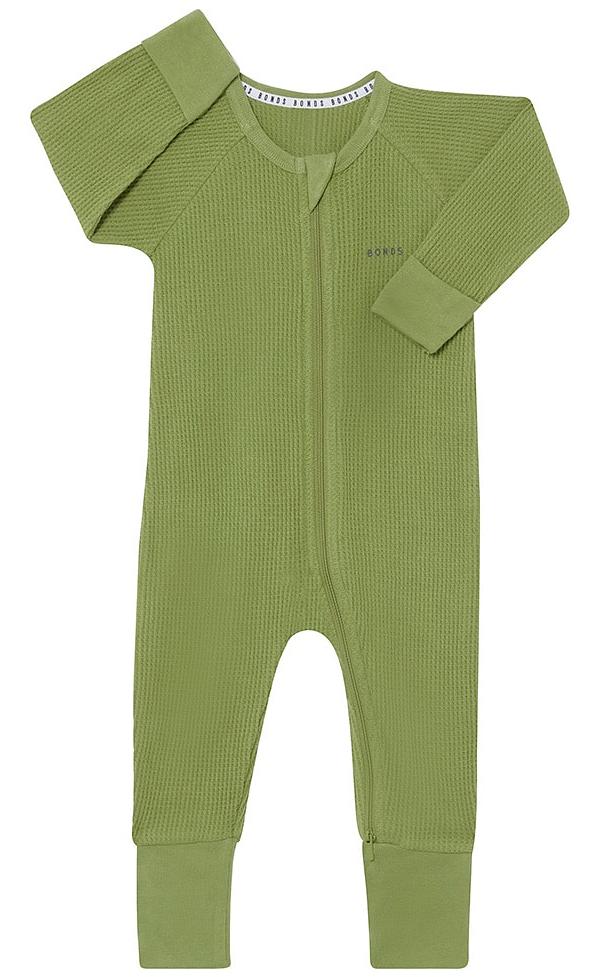 Bonds Newbies Waffle Zip Wondersuit in Jungle Fever Size: Newborn, Cotton