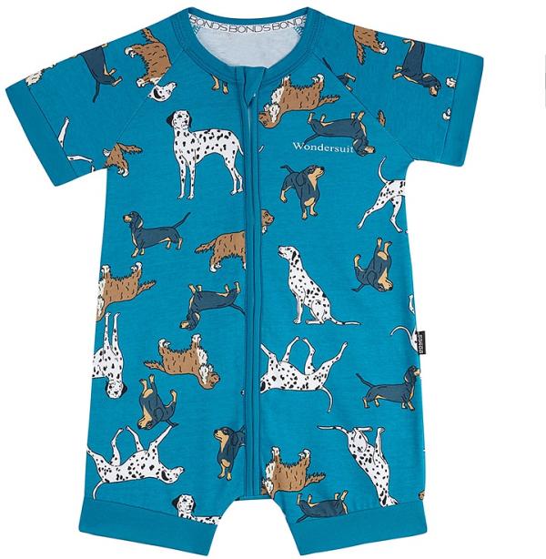 Bonds Newbies Zip Romper in My Little Guardian Tango Teal Size: 0-3 Months, Cotton