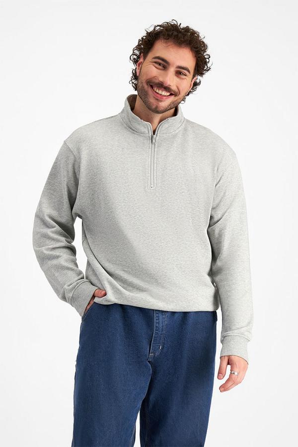 Bonds Originals Half Zip Pullover in Original Grey Marle Size: