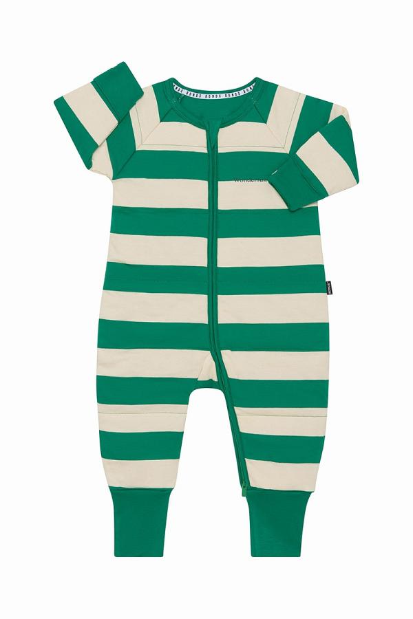 Bonds Padded Zip Wondersuit in Stripe Xub Size: