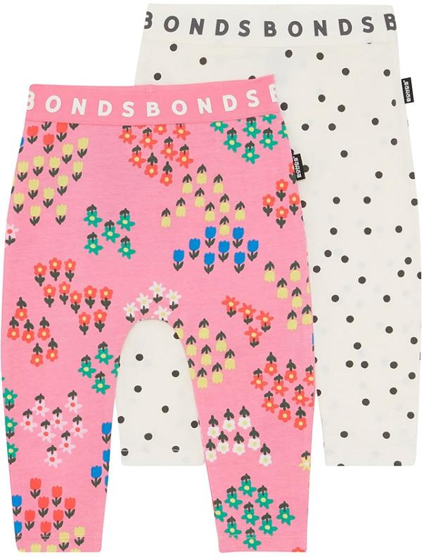 Bonds Toddler Roomies 2 Pack Legging Size: 12-18 Months, Aussie Cotton